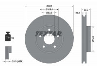 Disque de frein 92303405 Textar