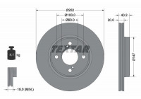 Disque de frein 92303703 Textar