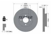 Disque de frein 92304603 Textar
