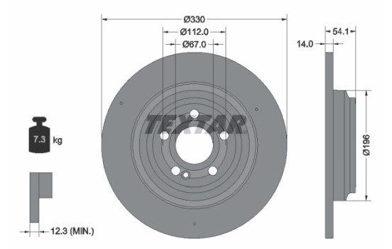 Disque de frein 92306905 Textar