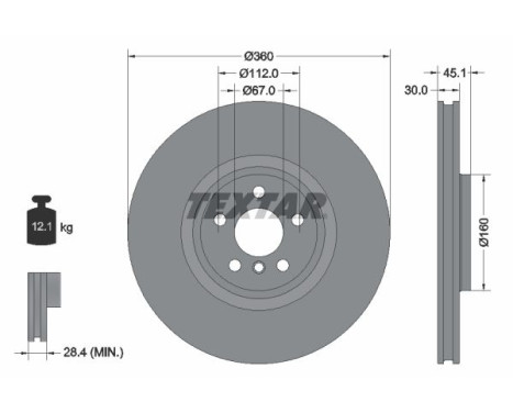 Disque de frein 92307203 Textar