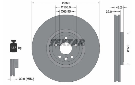 Disque de frein 92308105 Textar
