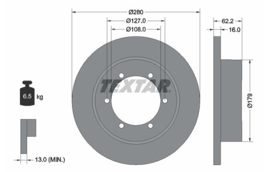 Disque de frein 92308500 Textar