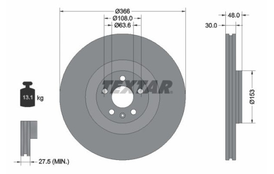 Disque de frein 92308905 Textar