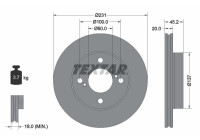 Disque de frein 92309403 Textar