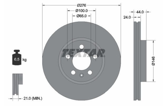 Disque de frein 92313703 Textar