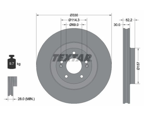 Disque de frein 92315003 Textar