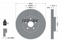 Disque de frein 92317203 Textar