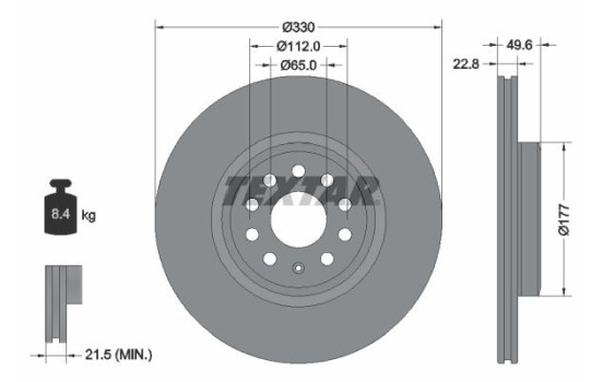 Disque de frein 92327103 Textar