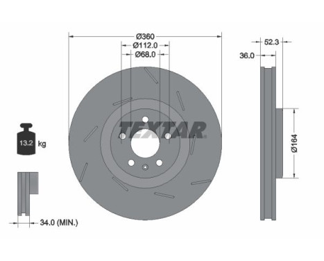Disque de frein 92334105 Textar