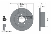 Disque de frein 92341003 Textar