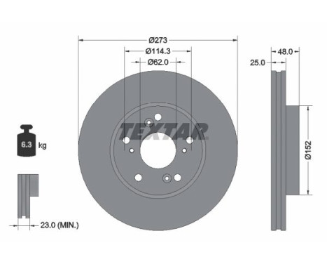 Disque de frein 92354803 Textar