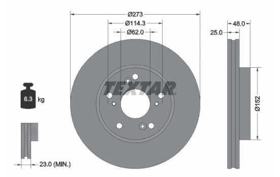 Disque de frein 92354803 Textar