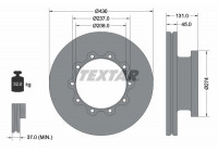 Disque de frein 93088300 Textar