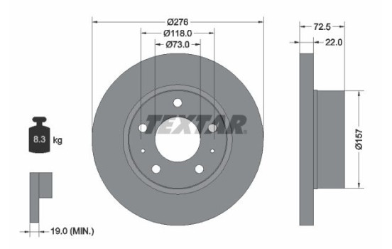 Disque de frein 93104603 Textar