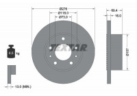 Disque de frein 93104800 Textar