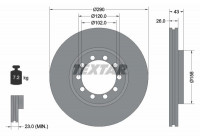 Disque de frein 93117500 Textar