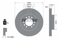 Disque de frein 93127200 Textar
