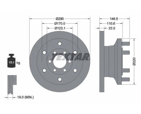 Disque de frein 93175400 Textar