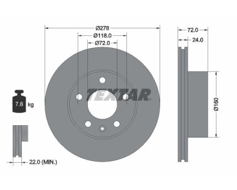 Disque de frein 93191100 Textar