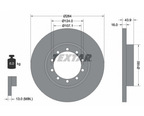 Disque de frein 93242500 Textar
