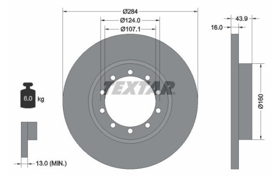 Disque de frein 93242500 Textar