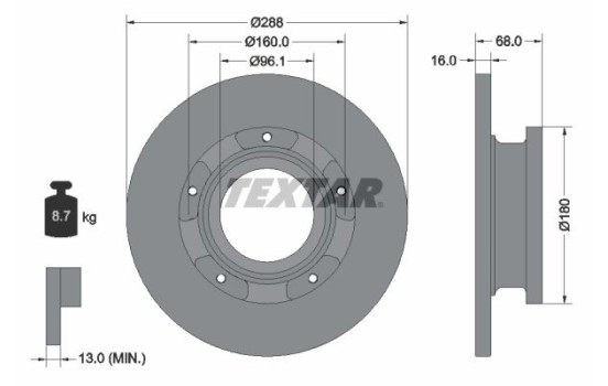Disque de frein 93260703 Textar