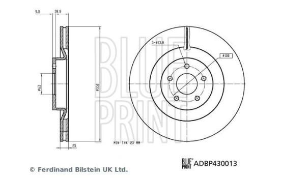 Disque de frein ADBP430013 Blue Print, Image 3