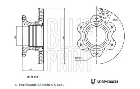 Disque de frein ADBP430034 Blue Print, Image 3