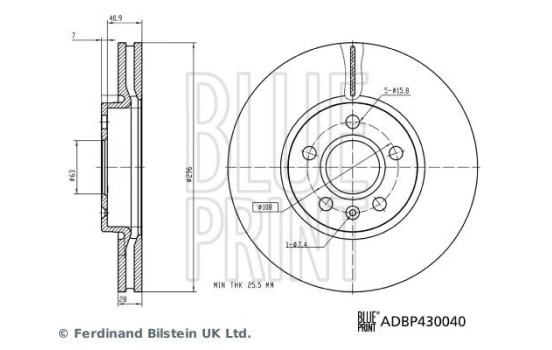 Disque de frein ADBP430040 Blue Print, Image 3