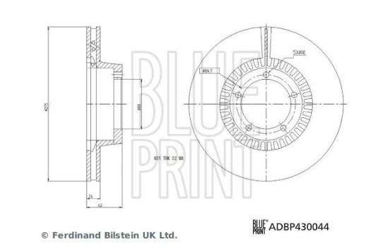 Disque de frein ADBP430044 Blue Print, Image 3