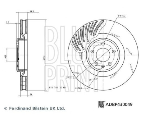 Disque de frein ADBP430049 Blue Print, Image 3