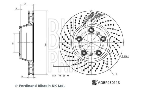 Disque de frein ADBP430113 Blue Print, Image 3