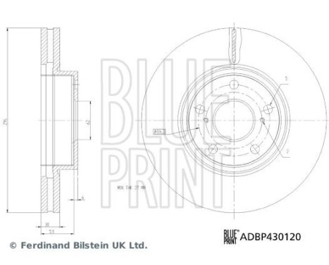 disque de frein ADBP430120 Blue Print