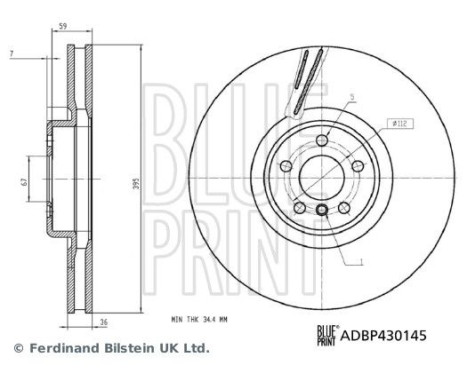 disque de frein ADBP430145 Blue Print