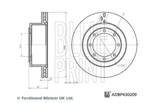 Disque de frein ADBP430209 Blue Print