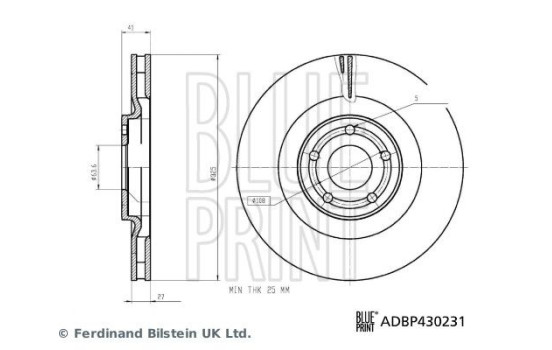 Disque de frein ADBP430231 Blue Print