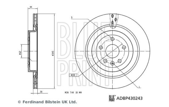 Disque de frein ADBP430243 Blue Print