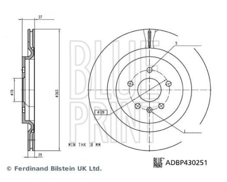 Disque de frein ADBP430251 Blue Print