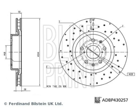 Disque de frein ADBP430257 Blue Print