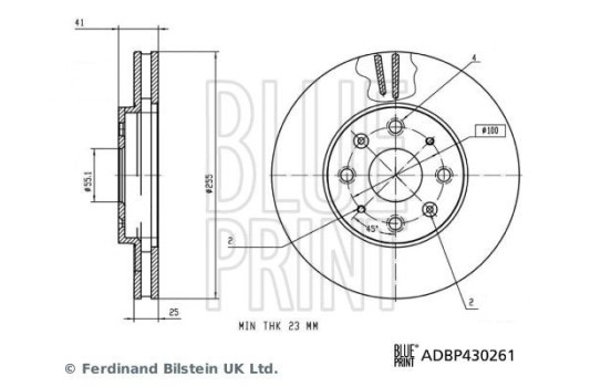 Disque de frein ADBP430261 Blue Print