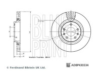 Disque de frein ADBP430334 Blue Print