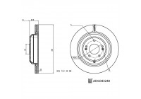 Disque de frein ADG043240 Blue Print