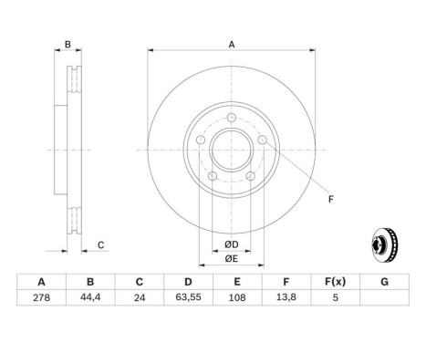 Disque de frein BD1006 Bosch, Image 5