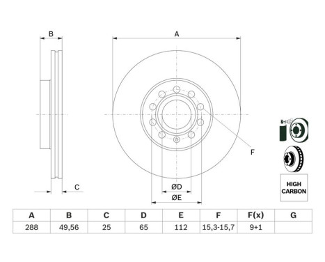 Disque de frein BD1023 Bosch, Image 6