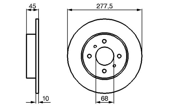 Disque de frein BD1035 Bosch