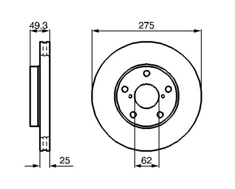 Disque de frein BD1041 Bosch, Image 5