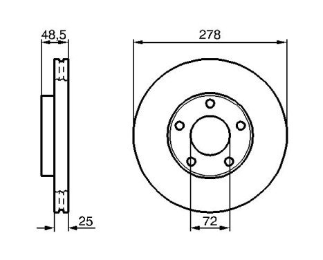 Disque de frein BD1054 Bosch, Image 5
