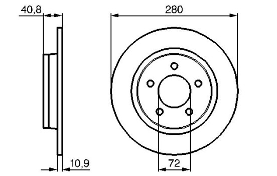 Disque de frein BD1055 Bosch