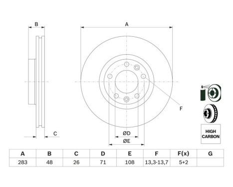 Disque de frein BD1063 Bosch, Image 5